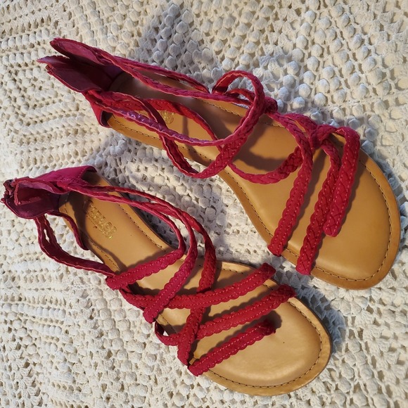 Carlos by Carlos Santana Shoes - Carlos By Carlos Santana Sandals Womens Size 8 Pink Braided Flat AMARA2